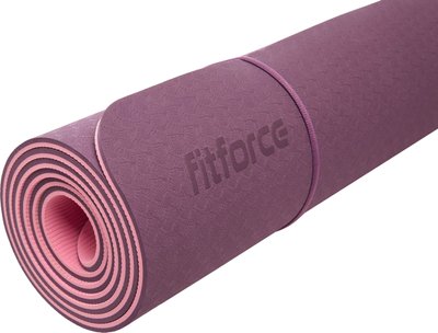 Килимок для йоги та фінтесу YOGA MAT FIT6 (фіолетовий, 6 мм) 2140744340 фото