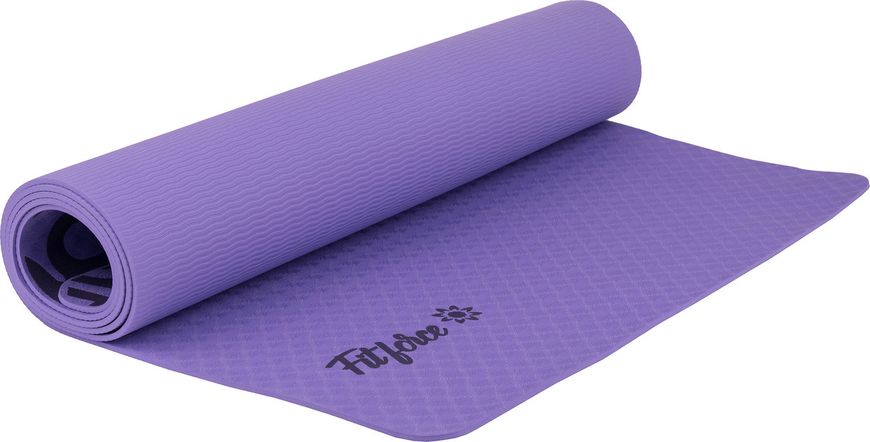 Килимок для йоги та фінтесу YOGA MAT ECO (фіолетовий, 4мм) 1828573974 фото