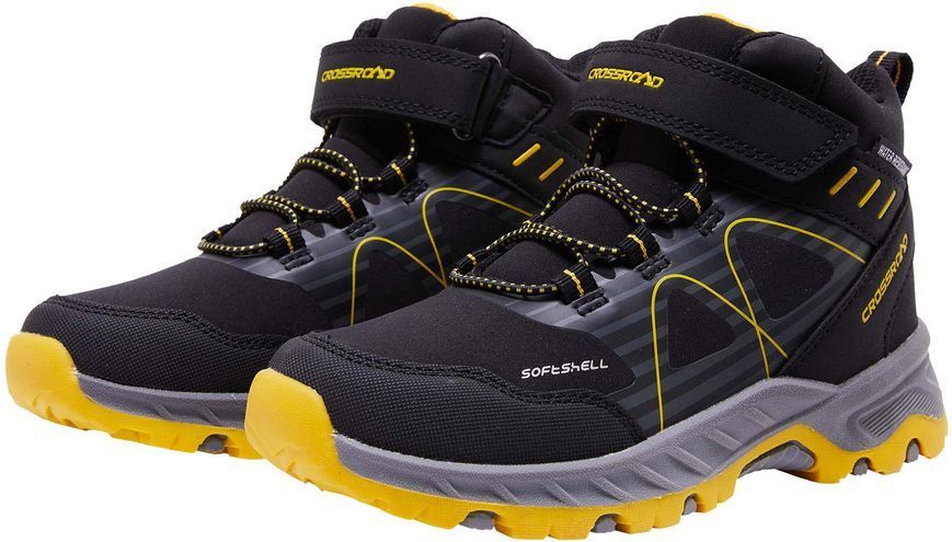 Напівчеревики трекінгові дитячі Crossroad BOSET III MID BLK/YEL (р30) 1950114788 фото