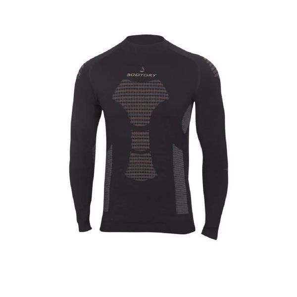 Термофутболка чоловіча Bodydry BIONIC Shirt Turtle Neck Long Sleeve (black/khaki, XL) 2889929754 фото