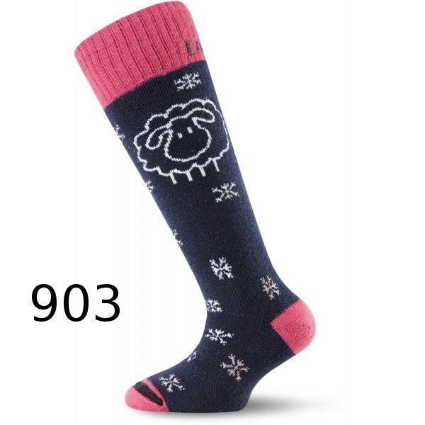 Термошкарпетки дитячі лижі Lasting SJW - 70% Merino wool (903 - S - чорний/рожевий) 2323573176 фото