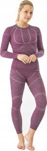 Термобілизна жіноча Viking Lana Pro (set) 50% merinowool (S, claret / lt pink) 2382745680 фото