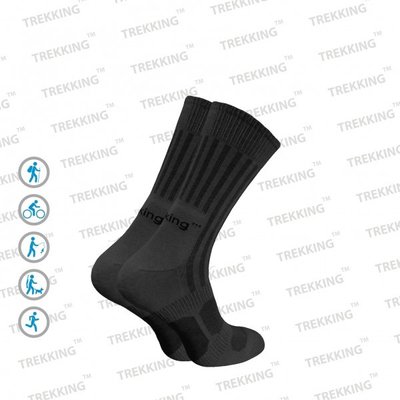 Шкарпетки трекінгові літо "MidLight" чорні (M /40-43) 1839783160 фото
